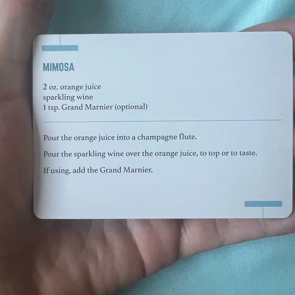 PARAGON Cocktail Recipes Book - Blue and Gold